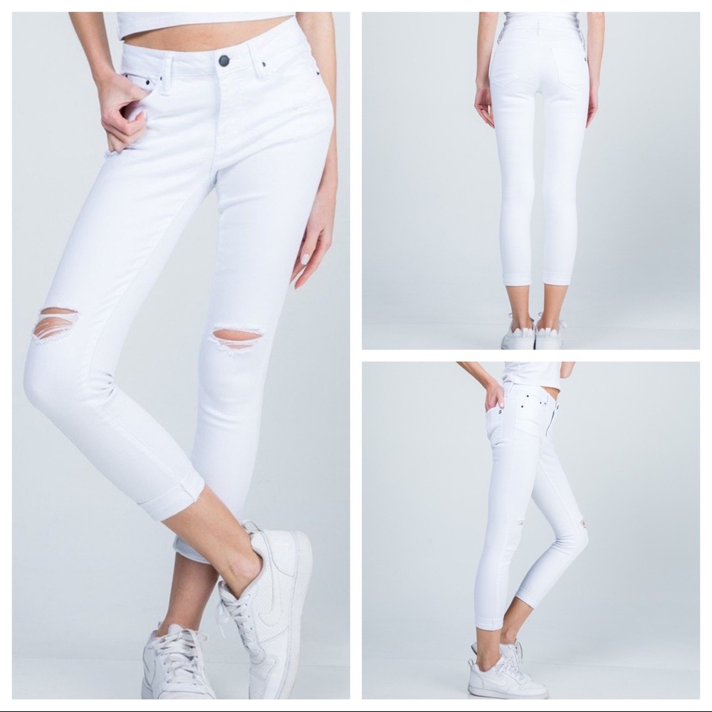 White Distressed Denim